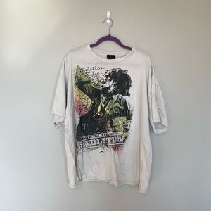 RETRO BOB MARLEY GRAPHIC TEE SHIRT THRIFTED VINTAGE ☎️🌁